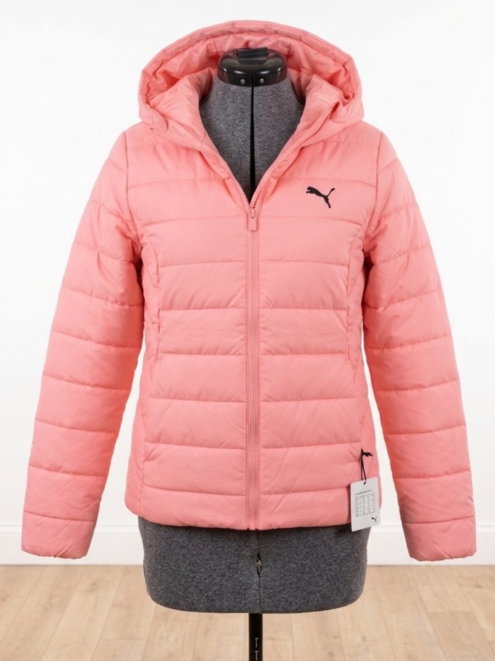Puma Girls' Pink Hooded Puffer Jacket